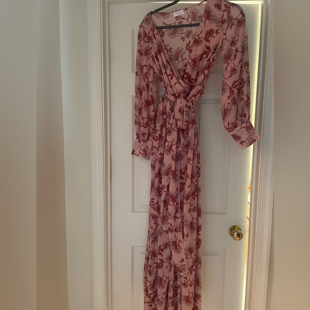 NWOT Pink Lilly Floral Maxi